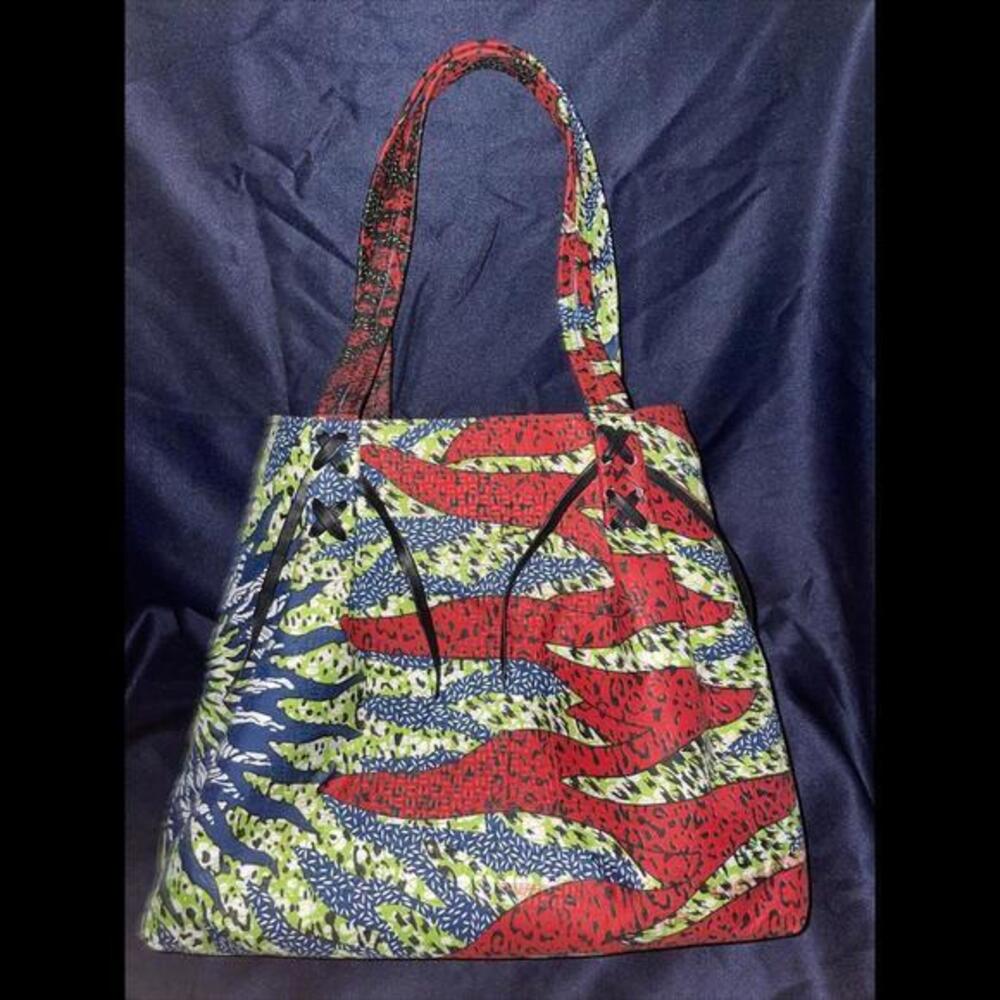 Rare Olayemii Bag “Iam Worthy Of Wealth” Authentic Custom Made Colorful Tote